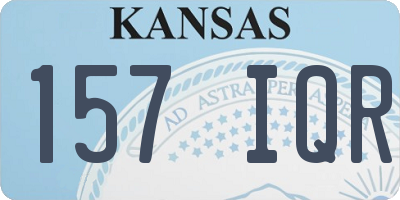 KS license plate 157IQR