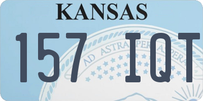 KS license plate 157IQT