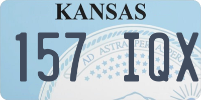 KS license plate 157IQX