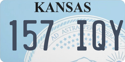 KS license plate 157IQY
