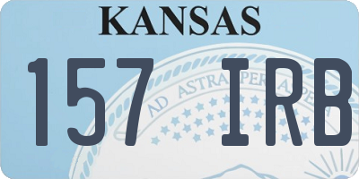 KS license plate 157IRB