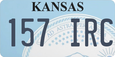 KS license plate 157IRC
