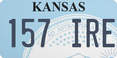 KS license plate 157IRE