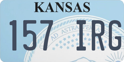 KS license plate 157IRG
