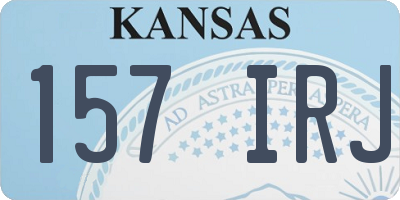 KS license plate 157IRJ