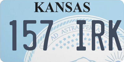 KS license plate 157IRK