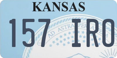 KS license plate 157IRO