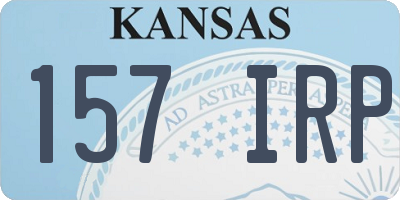 KS license plate 157IRP