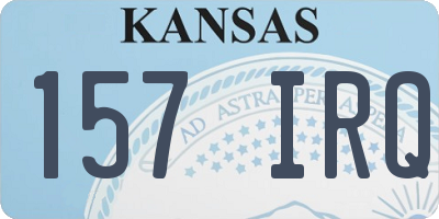 KS license plate 157IRQ
