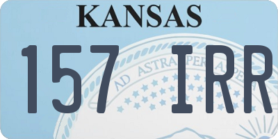 KS license plate 157IRR