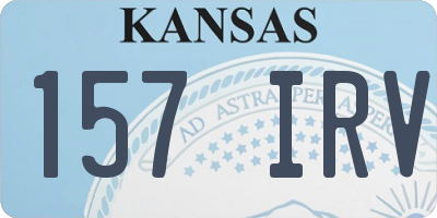 KS license plate 157IRV