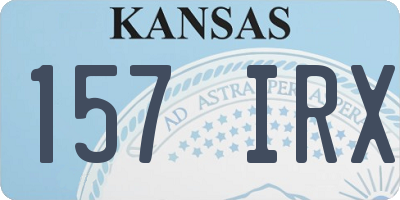 KS license plate 157IRX