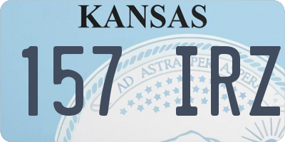 KS license plate 157IRZ