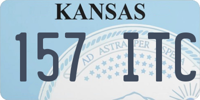 KS license plate 157ITC