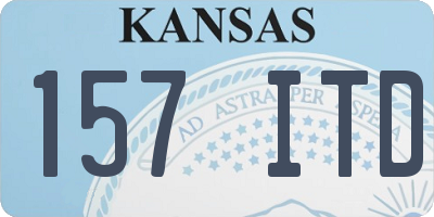 KS license plate 157ITD