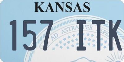 KS license plate 157ITK