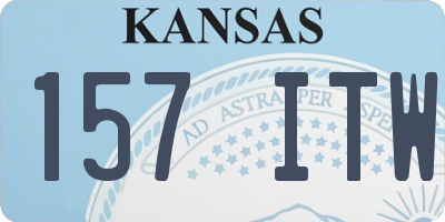 KS license plate 157ITW