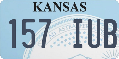 KS license plate 157IUB