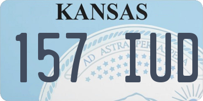 KS license plate 157IUD