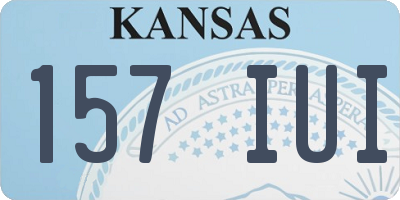 KS license plate 157IUI