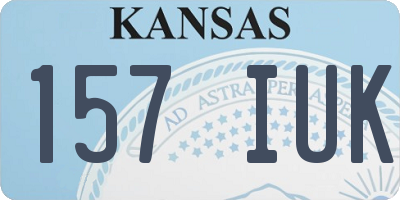 KS license plate 157IUK