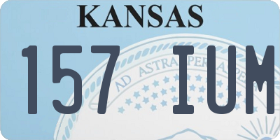 KS license plate 157IUM