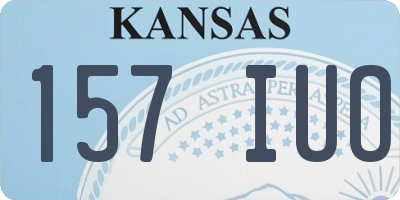 KS license plate 157IUO