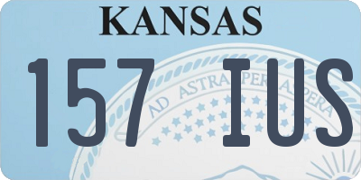 KS license plate 157IUS