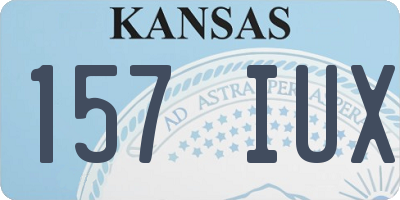 KS license plate 157IUX