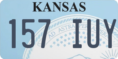 KS license plate 157IUY
