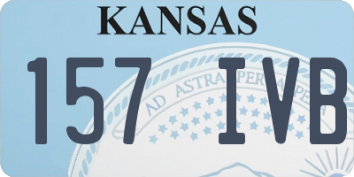 KS license plate 157IVB