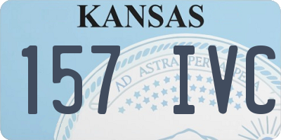 KS license plate 157IVC