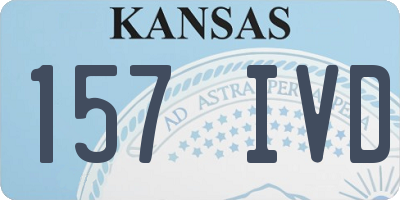 KS license plate 157IVD