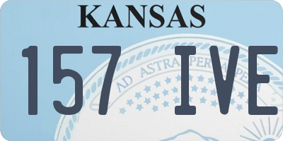 KS license plate 157IVE