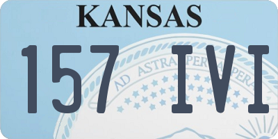 KS license plate 157IVI
