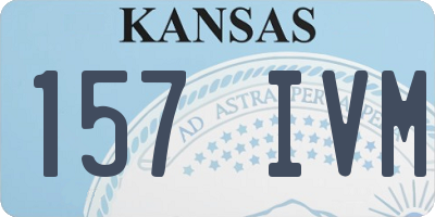 KS license plate 157IVM