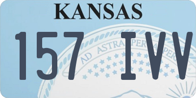 KS license plate 157IVV