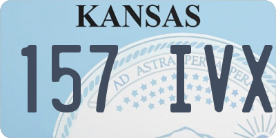 KS license plate 157IVX