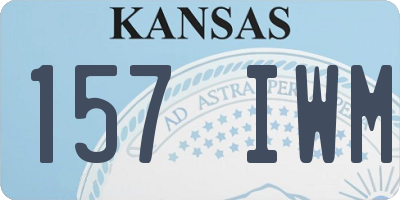KS license plate 157IWM