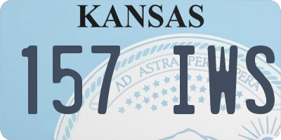KS license plate 157IWS