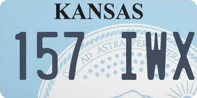 KS license plate 157IWX
