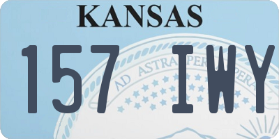 KS license plate 157IWY