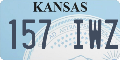 KS license plate 157IWZ