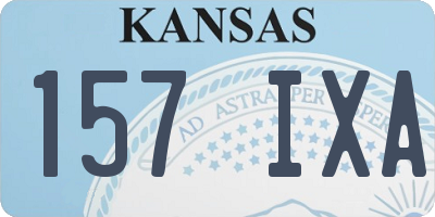 KS license plate 157IXA