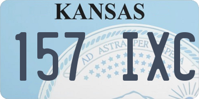 KS license plate 157IXC