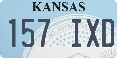 KS license plate 157IXD