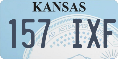 KS license plate 157IXF