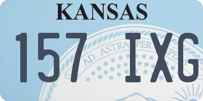 KS license plate 157IXG