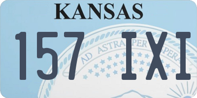 KS license plate 157IXI