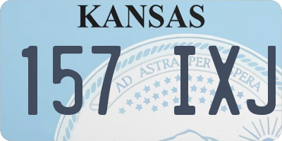 KS license plate 157IXJ